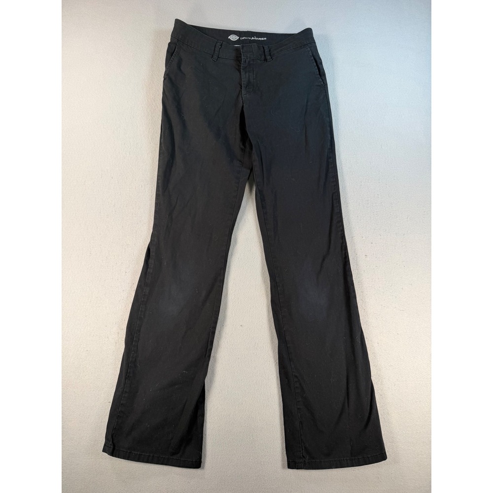 Y2K Dickies Crafted for Women Slim Fit Black Work Pants Size 4L Stretch